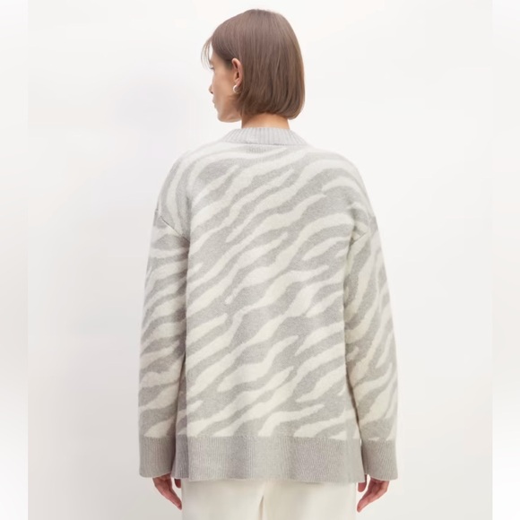 Everlane The Alpaca Tiger Jacquard Cardigan-S-NWT - Picture 5 of 9